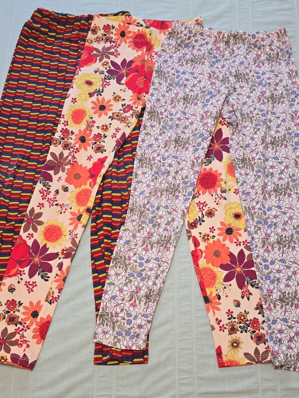 Gymboree/One Step Up/ LulaRoe Girls' Floral & Multicolor Leggings Size 10